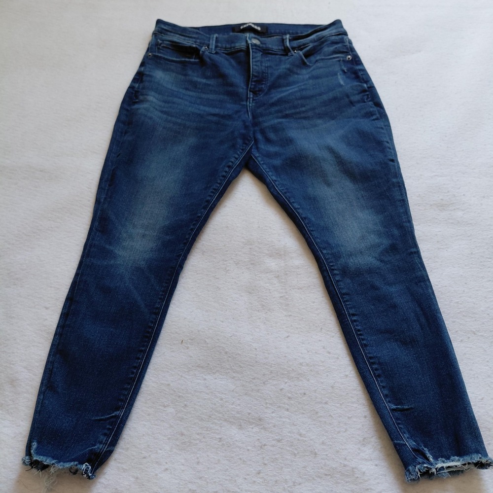 Express Perfect Curves Ankle Legging Jeans Womens Size 8 Blue Stretch Mid Rise
